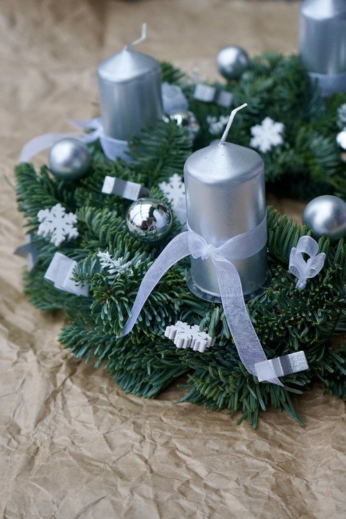 Adventní věnec stříbrný — foto 2
