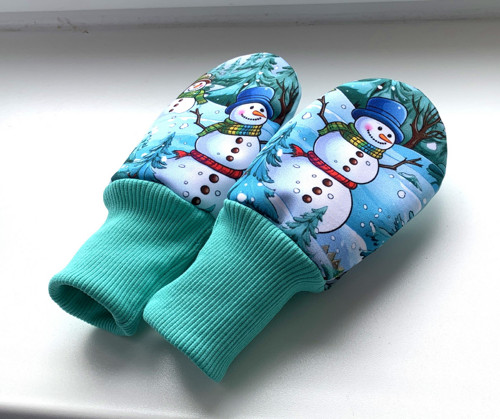 Softshellové rukavice-vánoční sněhulák — foto 4