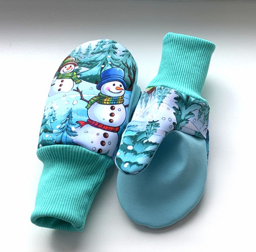 Softshellové rukavice-vánoční sněhulák — foto 5