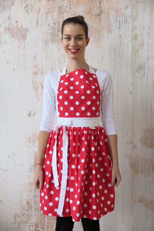 Šatová Kuchynská Zástera Retro Long Dots — foto 2