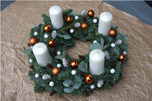 Adventní věnec měděný oranžový — foto 2
