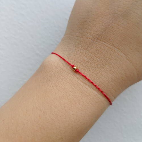 Náramek BASIC SILK (1) Luxury 24K Gold ed. - red — foto 2
