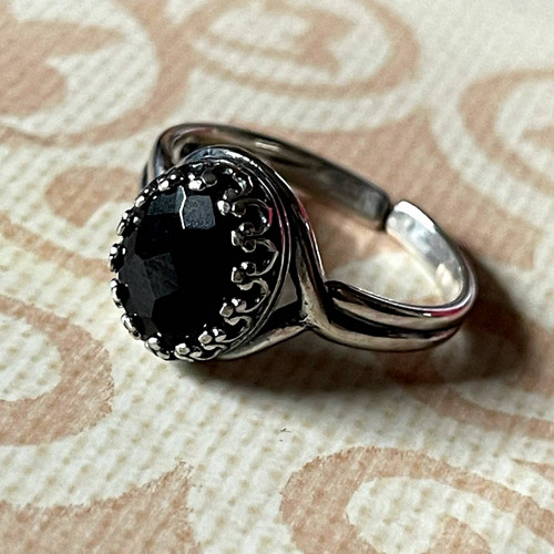 Vintage prsten se spinelem broušeným E054 — foto 3