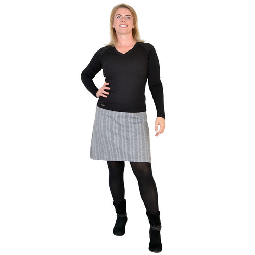 Áčková sukně, zimní, BASIC / šedé copy — foto 2