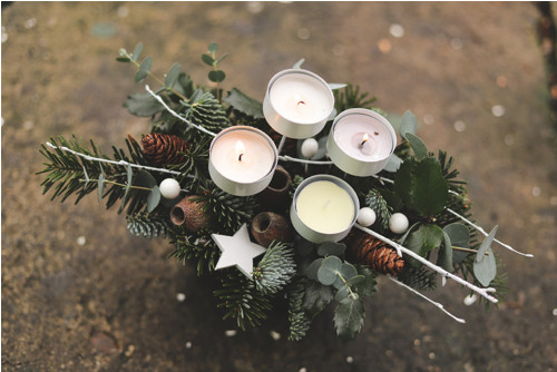 Adventní svícen bílý — foto 2