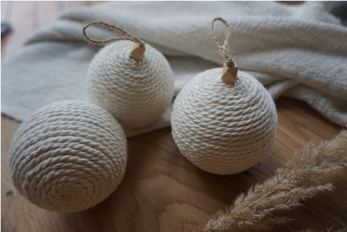 Macramé vánoční baňka Natural — foto 3