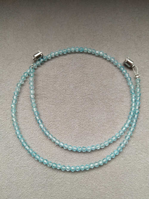 Náhrdelník broušený Topaz Blue — foto 3