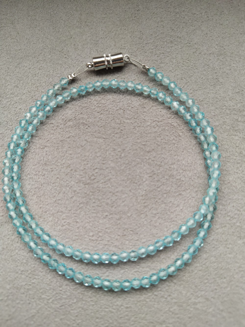 Náhrdelník broušený Topaz Blue — foto 2