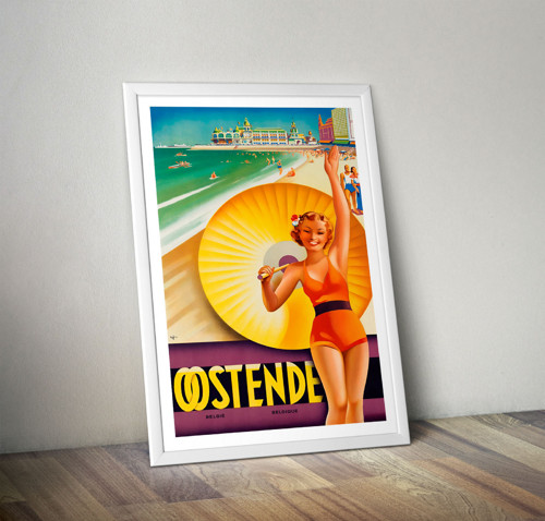 Vintage plakát Oostende cca 1938 — foto 5