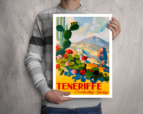 Vintage plakát Teneriffe - cca 1945 — foto 3