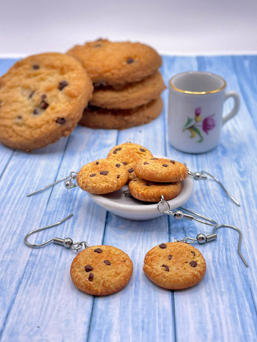 Náušnice sušenky cookies visací — foto 2