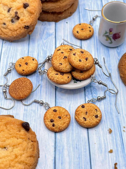 Náušnice sušenky cookies visací — foto 3