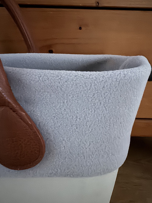 Fleece, flaušový lem pro obag standard světle šedý — foto 2