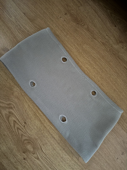 Fleece, flaušový lem pro obag standard světle šedý — foto 4