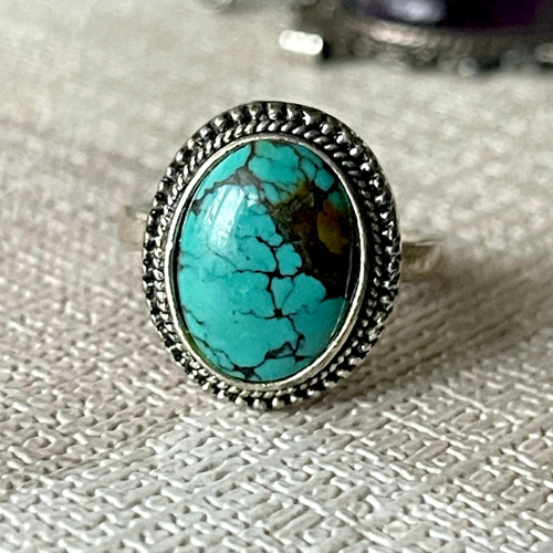 SLEVA 30% Vintage prsten s pravým tyrkysem E056 — foto 3