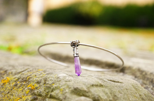 Nerezový náhrdelník.... " Purple." — foto 6
