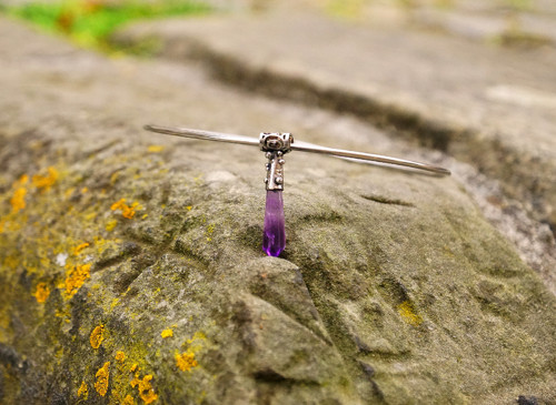 Nerezový náhrdelník.... " Purple." — foto 4