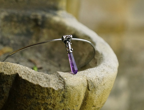 Nerezový náhrdelník.... " Purple." — foto 3
