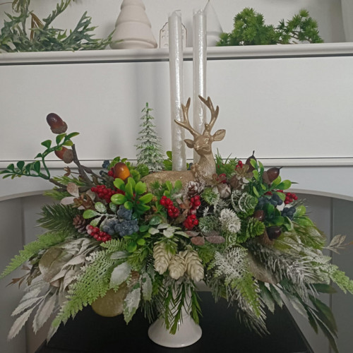 Vánoční svícen - 32 cm "Jelen" — foto 2
