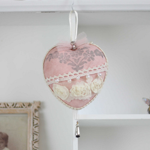 Romantické srdíčko shabby chic "Květiny" — foto 4