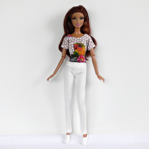 Barbie - tričko s papouškem — foto 3