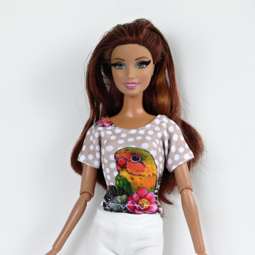 Barbie - tričko s papouškem — foto 2