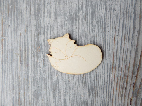 Liška spící 5,2 x 7 cm — foto 2