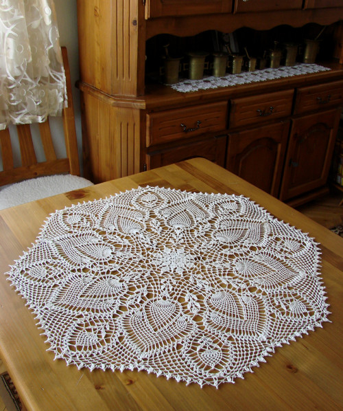 Háčkovaná dečka - béžová - ananasový vzor — foto 6