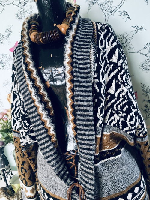 Kardigan boho eklektický — foto 2