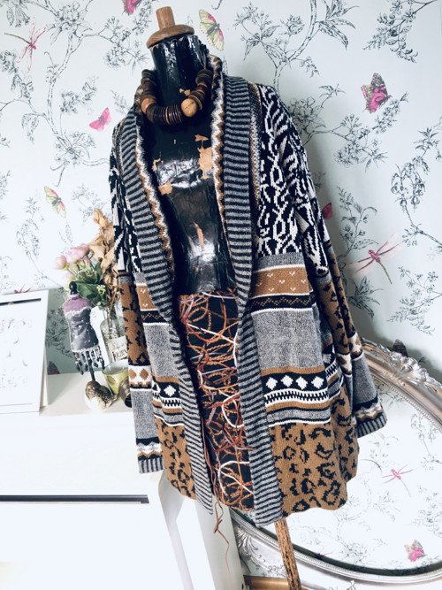Kardigan boho eklektický — foto 5