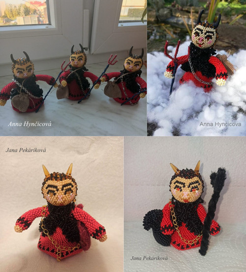Háčkovaná figurka 10cm VZOR - Čert — foto 3