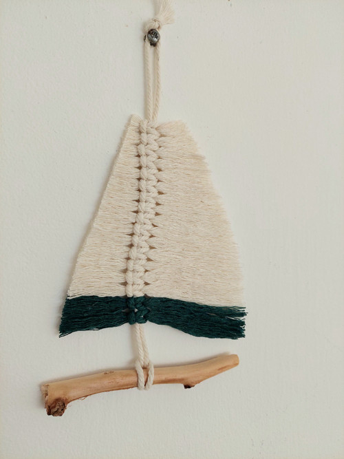 Macramé lodička — foto 2