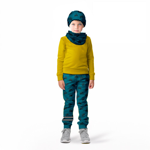 Softshell kalhoty s beránkem Traktory petrol — foto 2