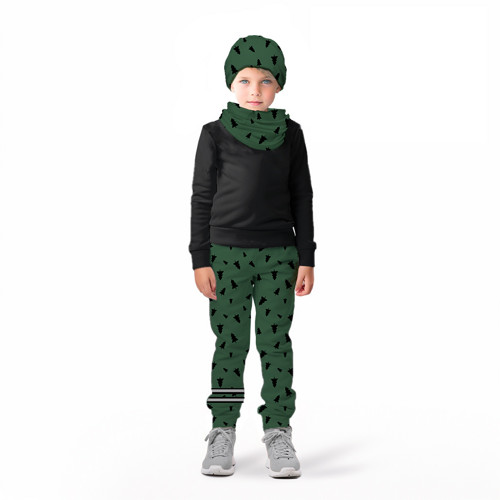 Softshell kalhoty s beránkem Stromečky na khaki — foto 2