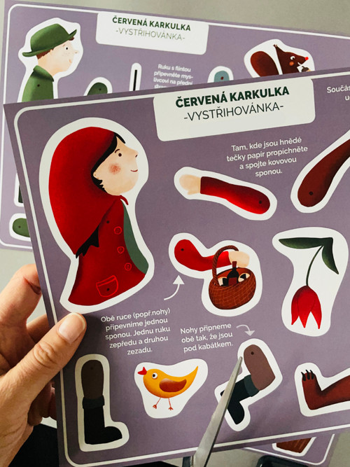 Červená karkulka, vystřihovánka — foto 3