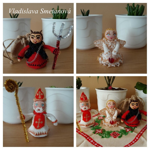 Háčkovaná figurka 10cm VZOR - Mikuláš — foto 6