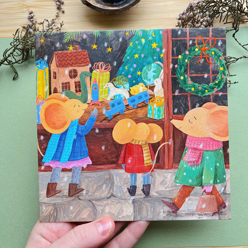 Pohlednice Vánoční nákupy — foto 2