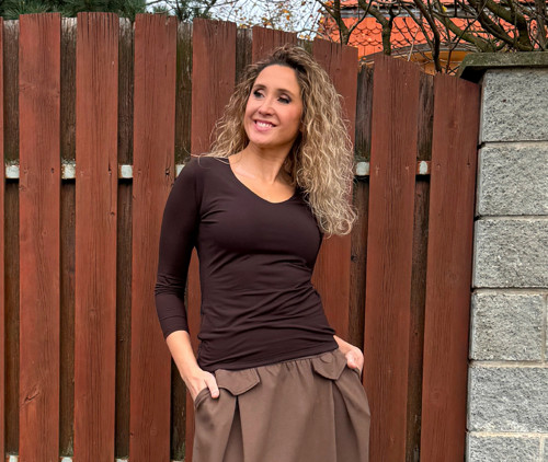 Tričko zdvojené hnědé — foto 3