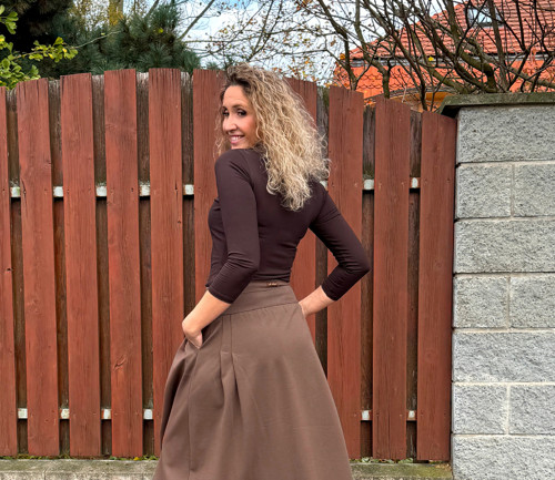 Tričko zdvojené hnědé — foto 4