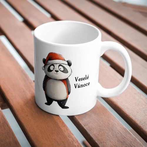 Veselé Vánoce přeje panda - Hrníček — foto 2