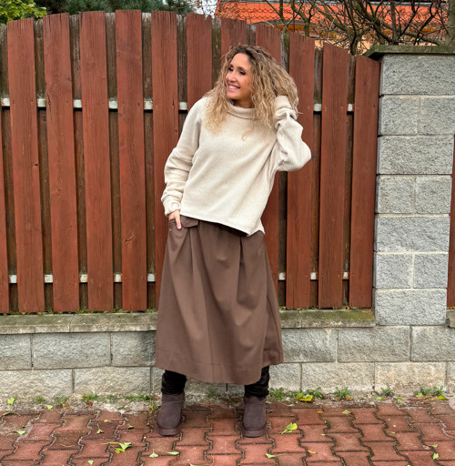 Sukně dlouhá světle hnědá — foto 4
