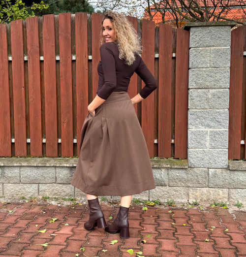 Sukně dlouhá světle hnědá — foto 3