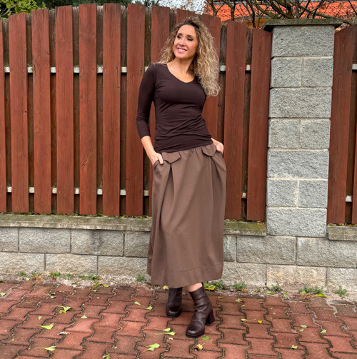 Sukně dlouhá světle hnědá — foto 5