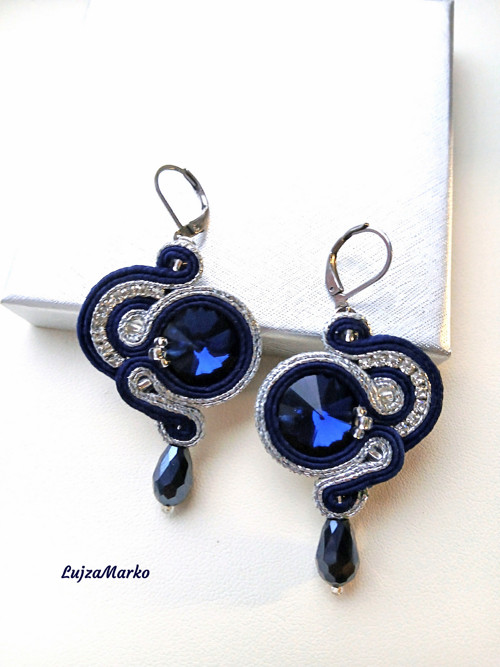 Arika soutache/ sutaš náušnice — foto 3