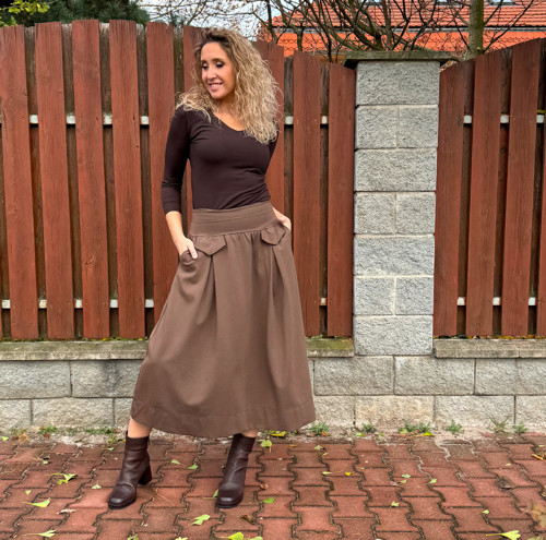 Sukně dlouhá světle hnědá — foto 6