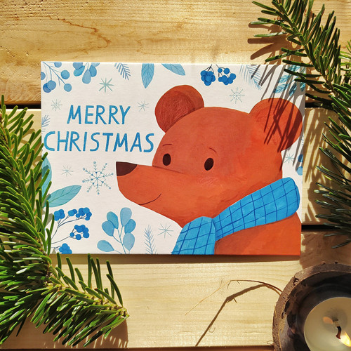 Christmas postcard Little bear — foto 3