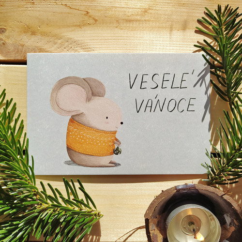 Pohlednice Myšička přeje Veselé Vánoce — foto 3