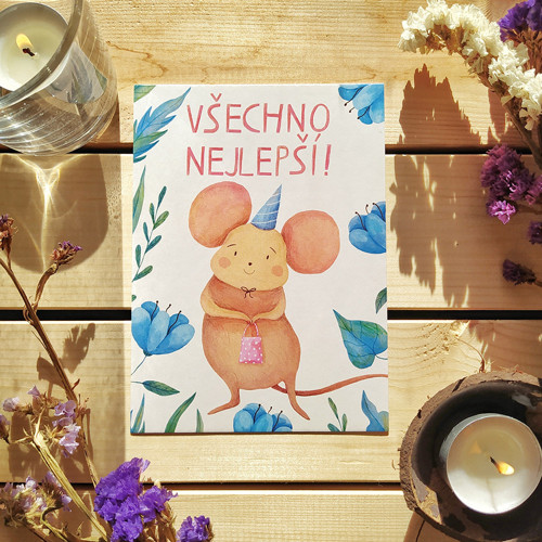 Pohlednice Myšička přeje všechno nejlepší — foto 3