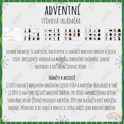 Adventní stínová skládačka — foto 2