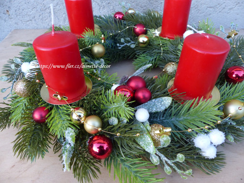 Adventní věnec trvanlivý, průměr 30cm — foto 5